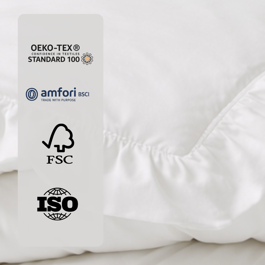 Bettdecke ohne Bezug aus mattem Satin mit Rüschen in Weiß (220 cm lang)