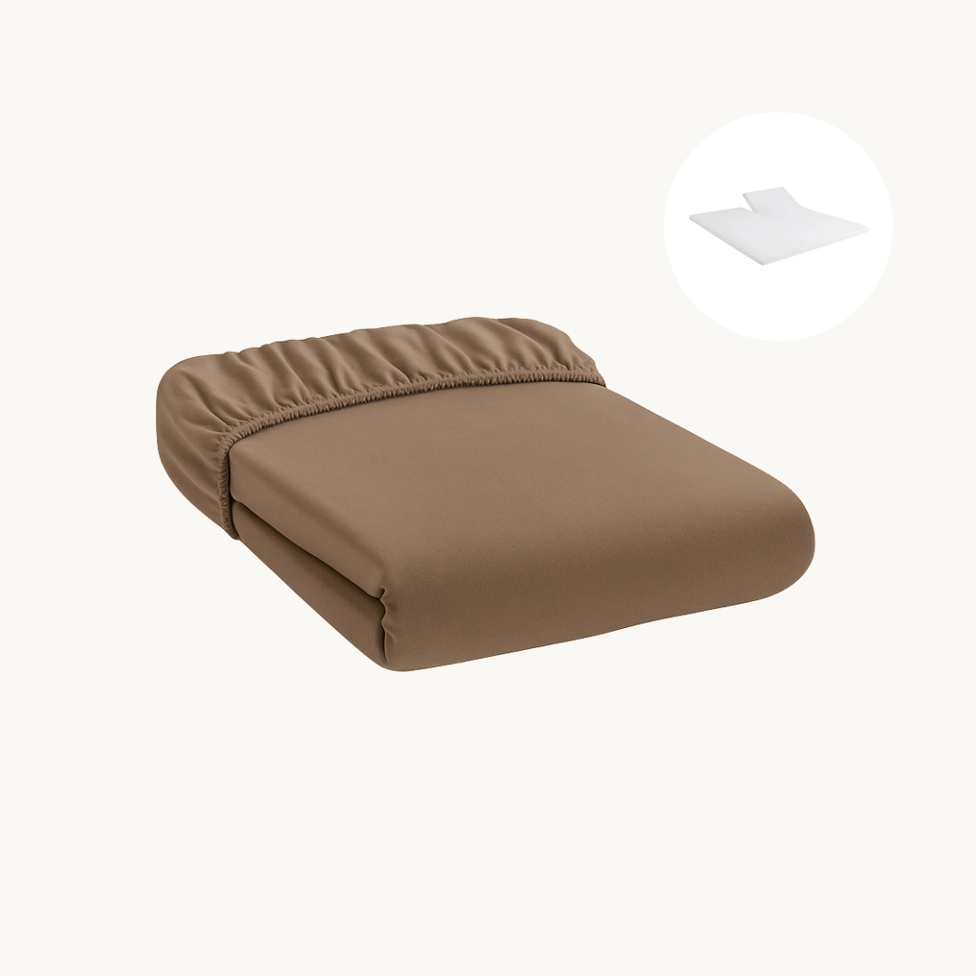 Splittopper Spannbettlaken Jersey Premium Taupe