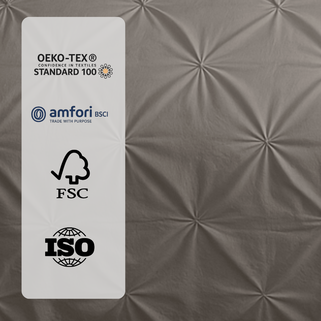 Bettdecke ohne Bezug aus mattem Satin Diamond in Taupe (220 cm lang)