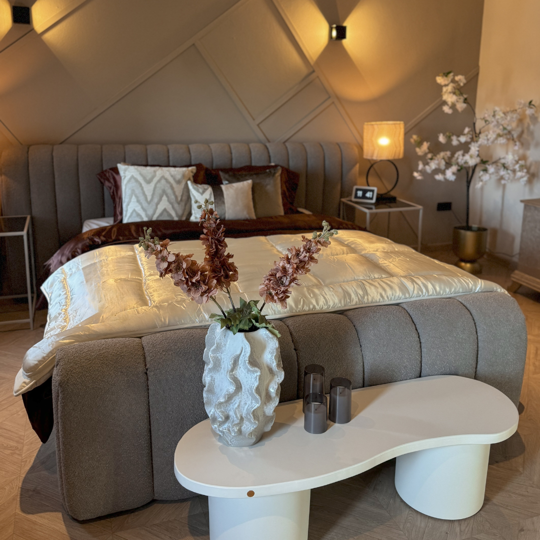Bettdecke ohne Bezug Satin – Pearl White