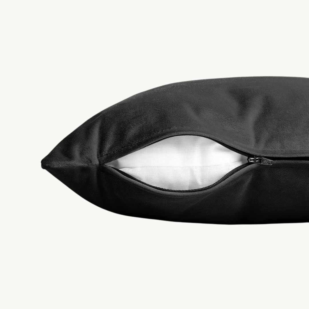 Kissenbezüge Velvet Obsidian Black 60x70 cm – 2er-Pack
