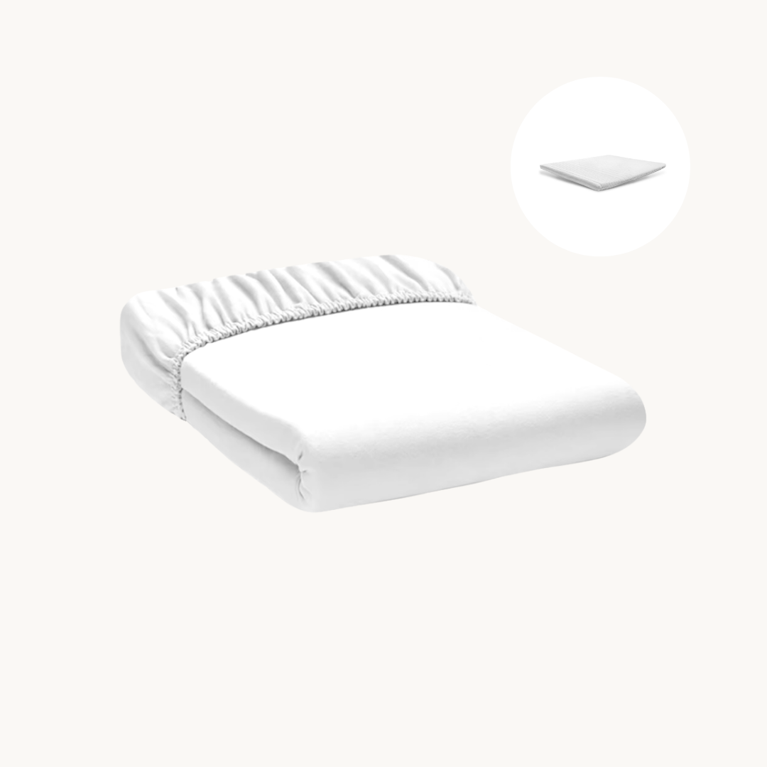 Topper-Spannbettlaken Jersey Premium Pure White