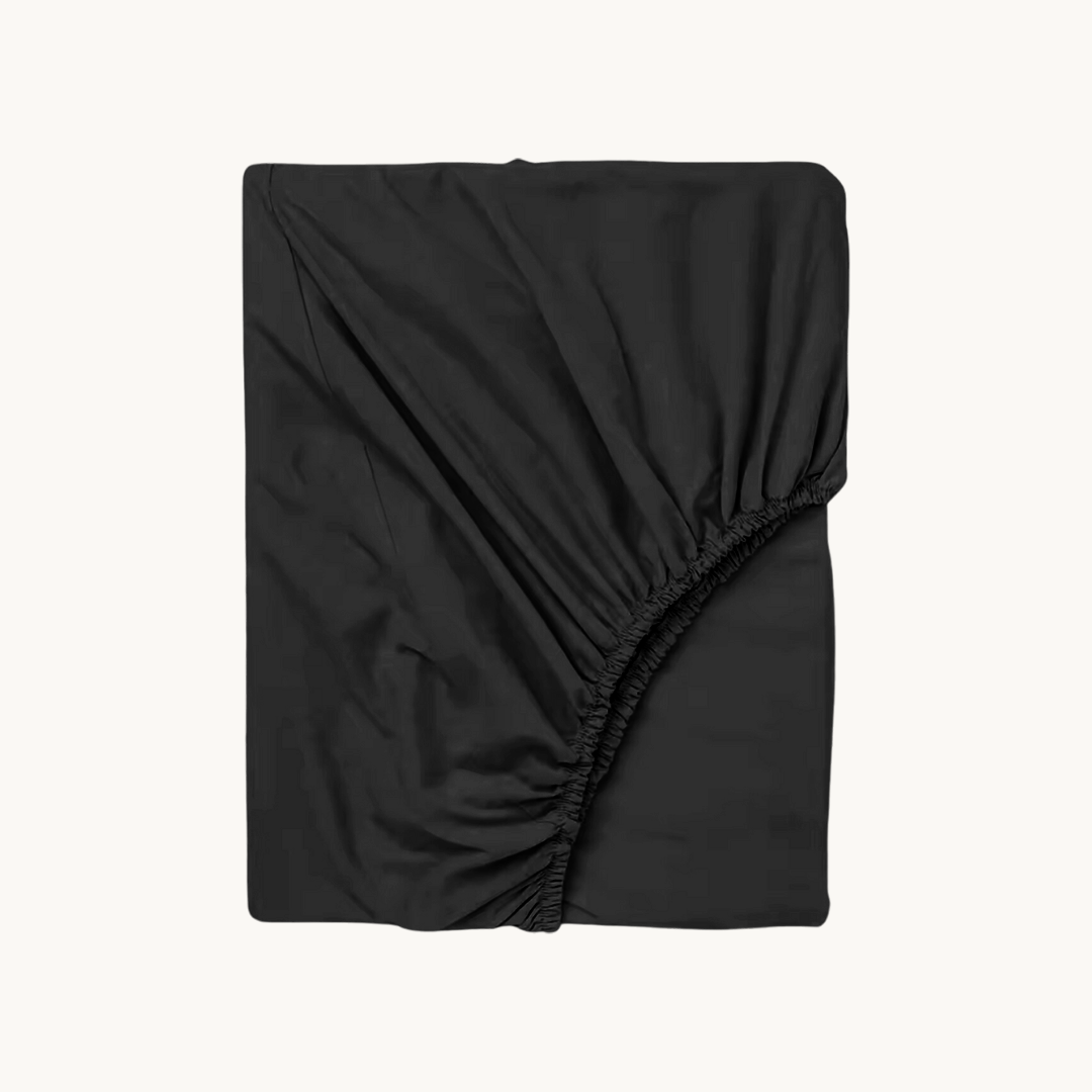 Jersey Premium Spannbettlaken Obsidian Schwarz