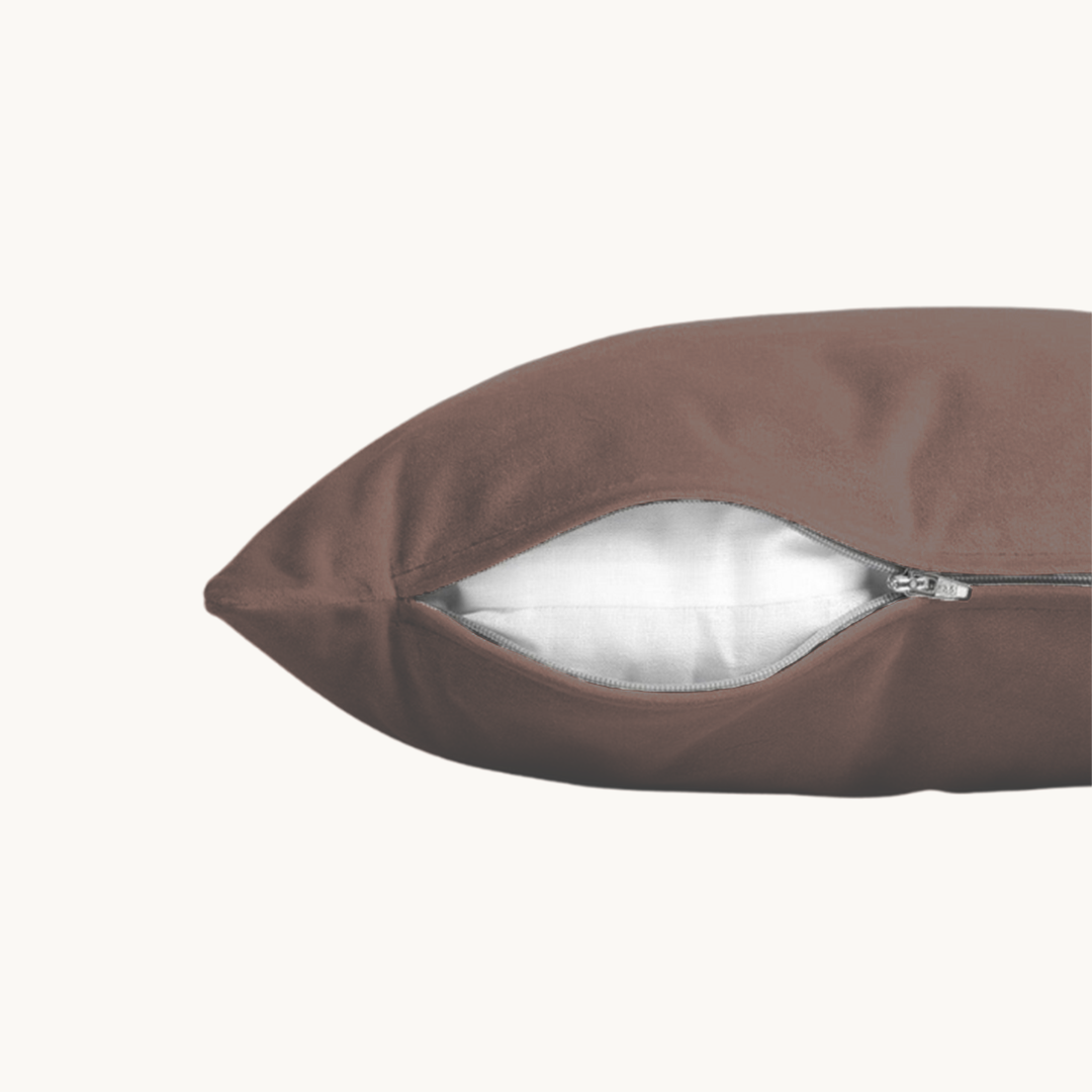 Kissenbezüge Velvet Coffee Brown 60x70 cm – 2er-Pack