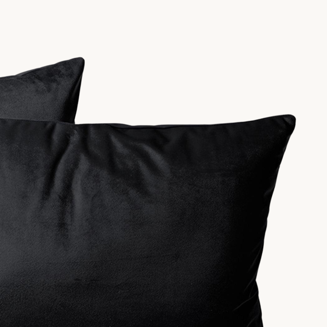 Kissenbezüge Velvet Obsidian Black 60x70 cm – 2er-Pack