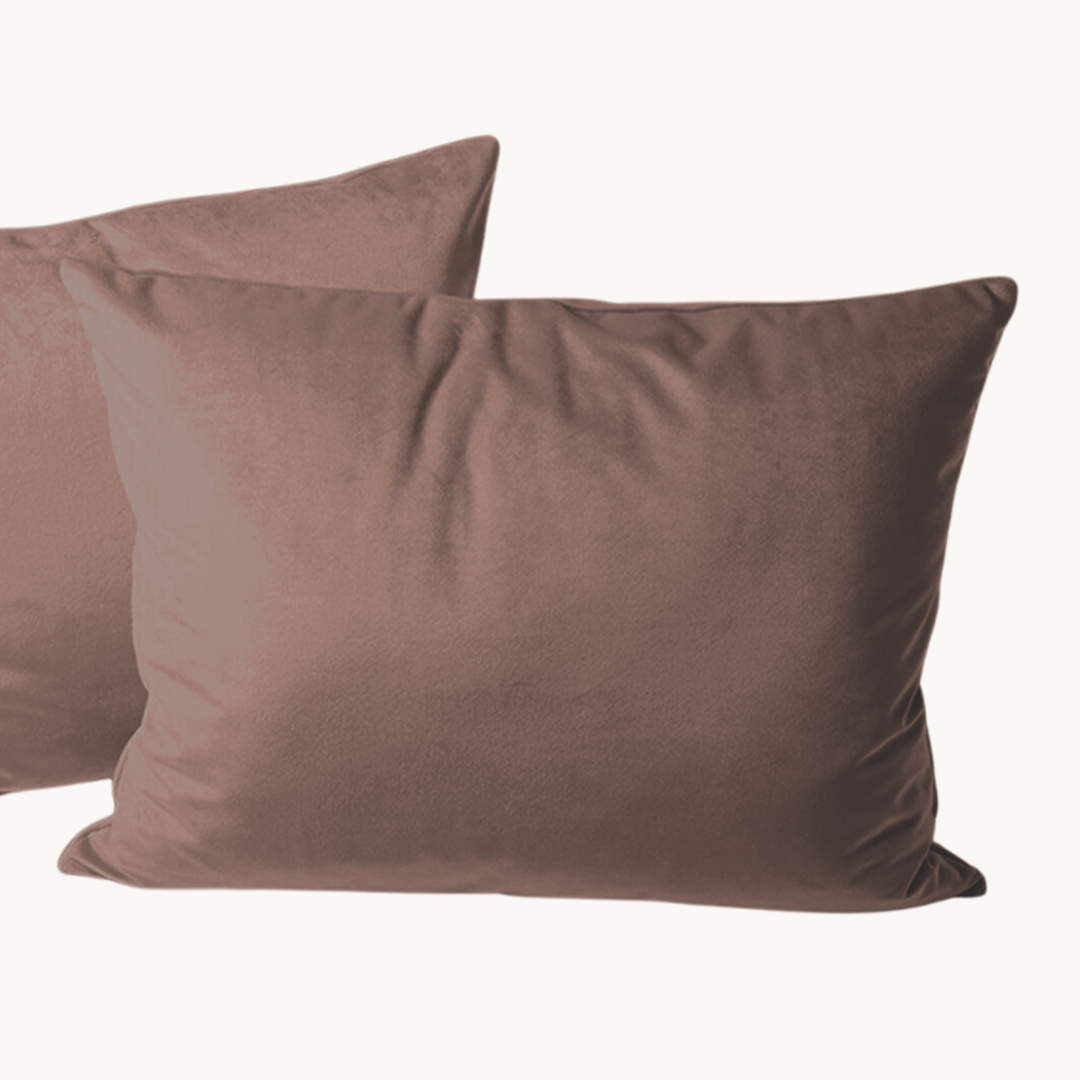 Kissenbezüge Velvet Coffee Brown 60x70 cm – 2er-Pack