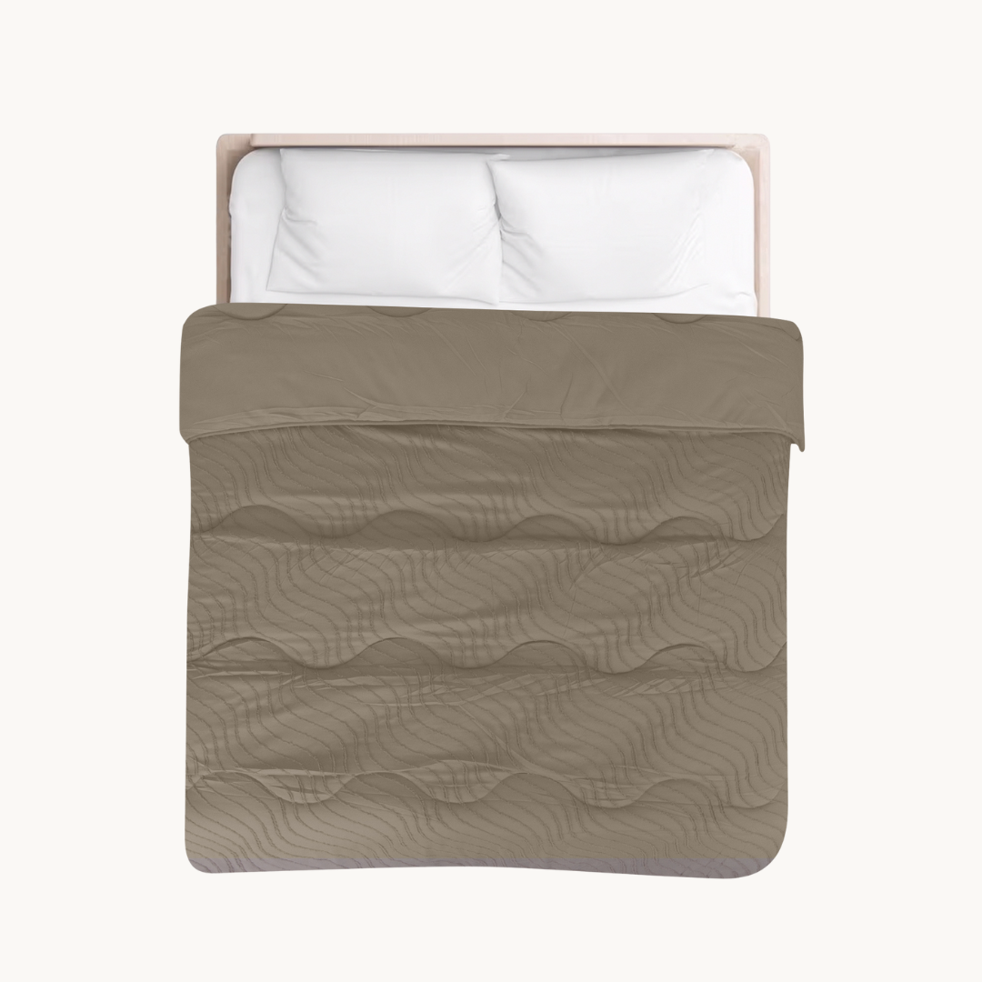 Bettdecke Ohne Bezug Japandi Waves Taupe