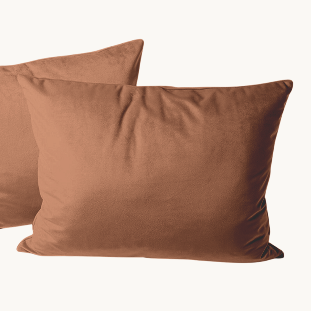 Kissenbezüge Velvet Caramel Latte 60x70 cm – 2er-Pack
