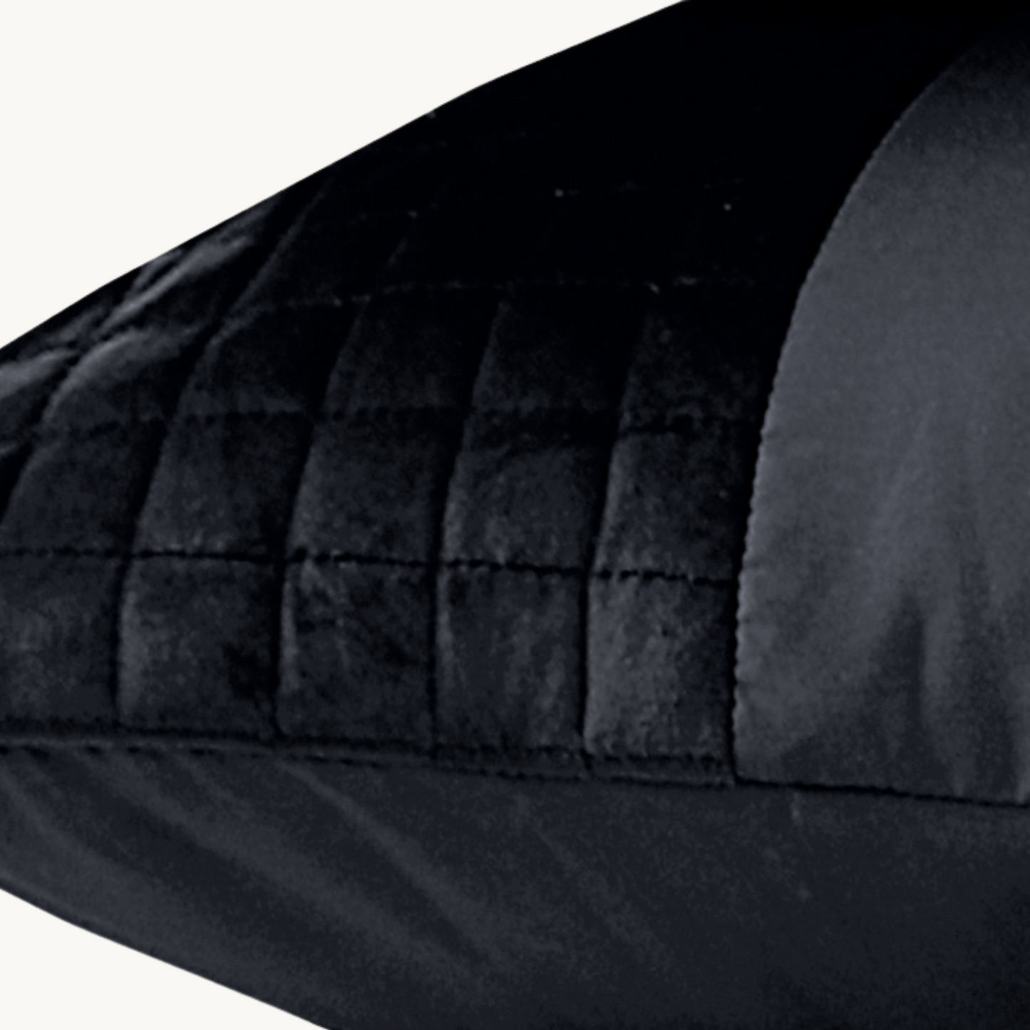 Velours/Kissenbezüge Border Obsidian Black 60x70 cm (2er-Pack)