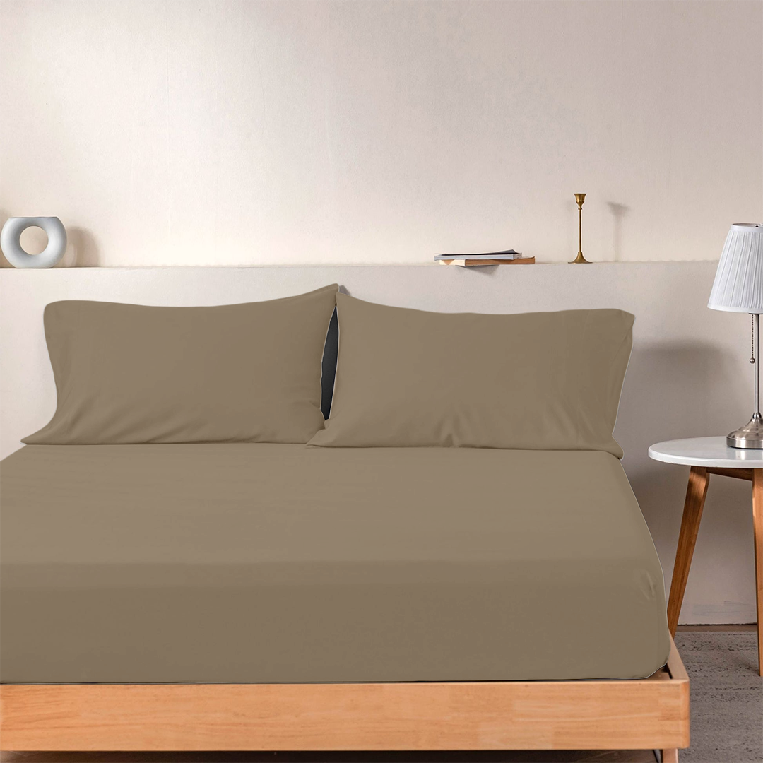 Matras Hoeslaken Premium Katoen Tan Taupe