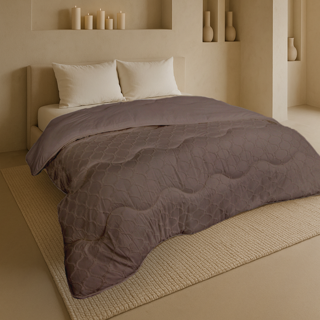 Bettdecke Ohne Bezug Japandi Curve Taupe