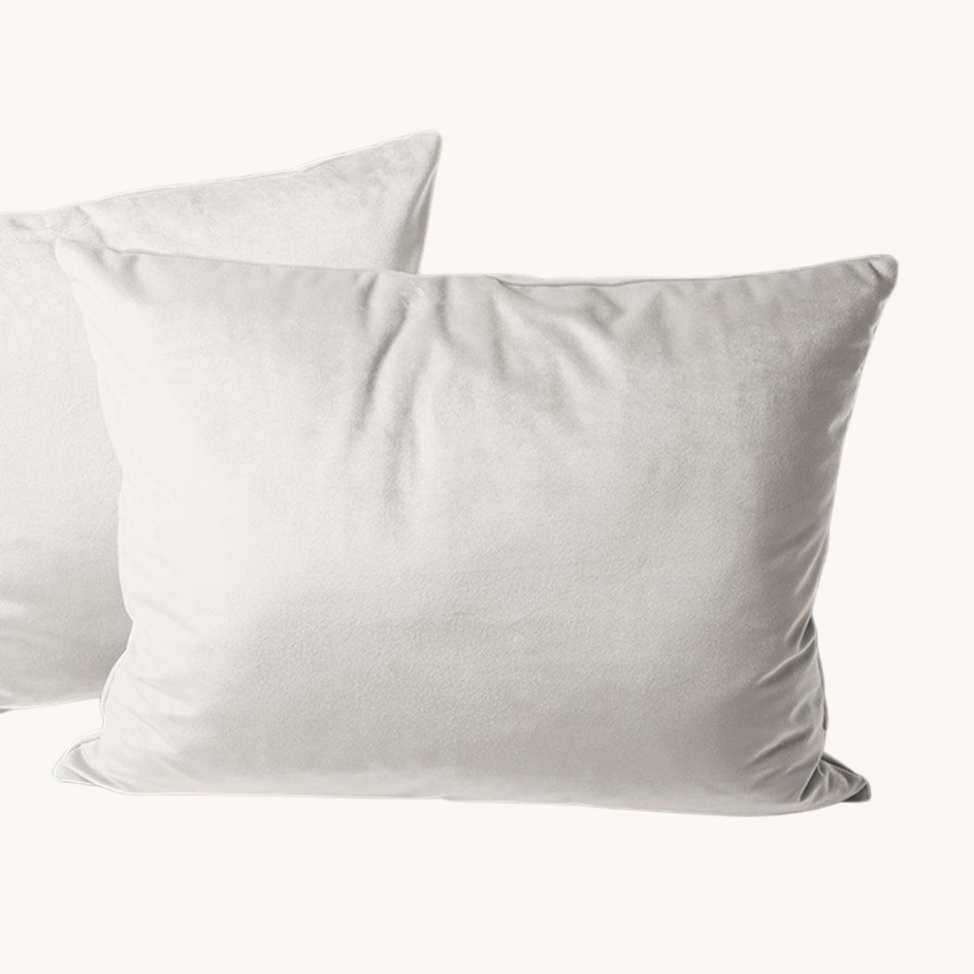 Kissenbezüge Velvet Perlweiß 60x70 cm – 2er-Pack
