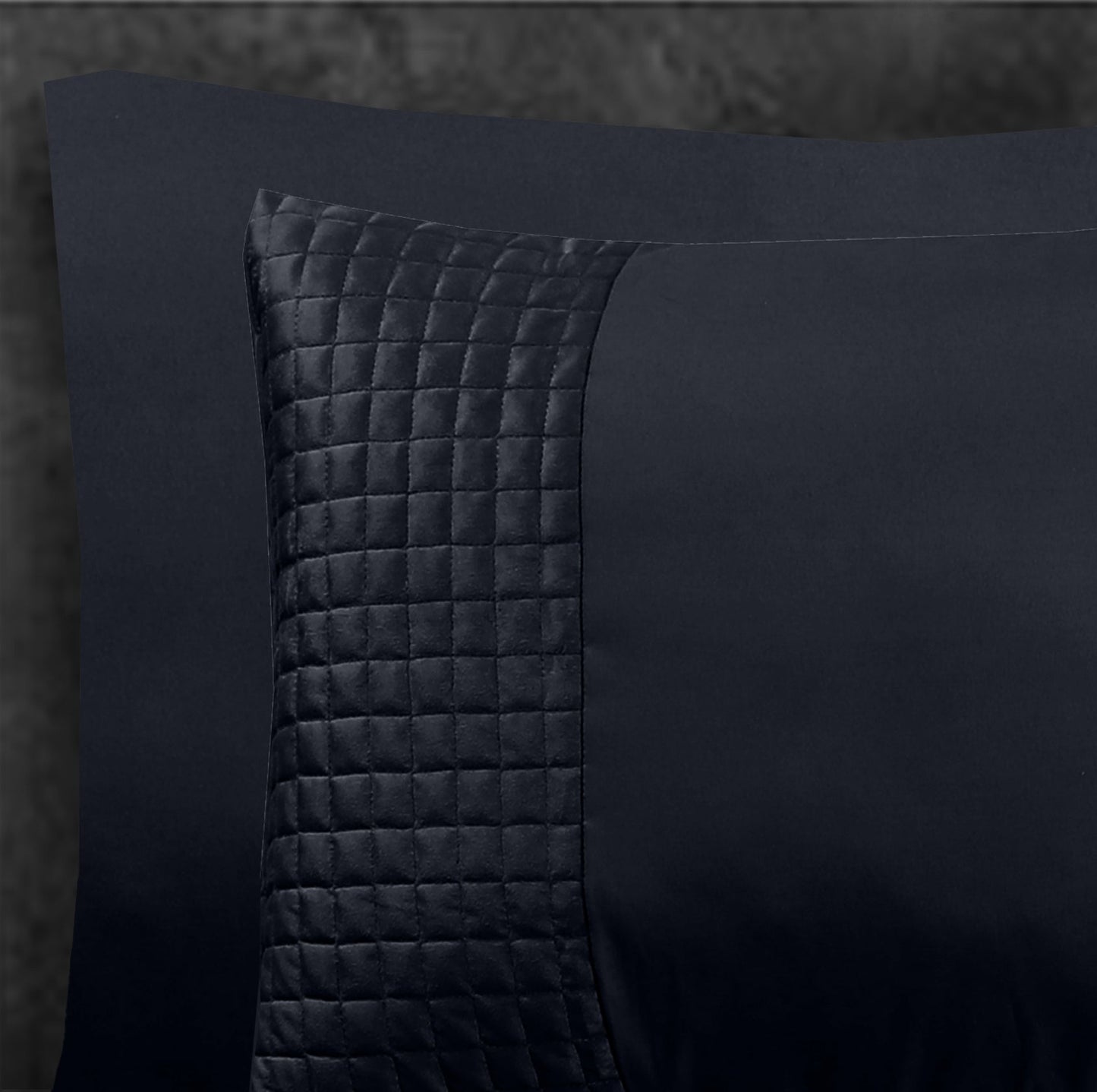 Velours/Kissenbezüge Border Obsidian Black 60x70 cm (2er-Pack)