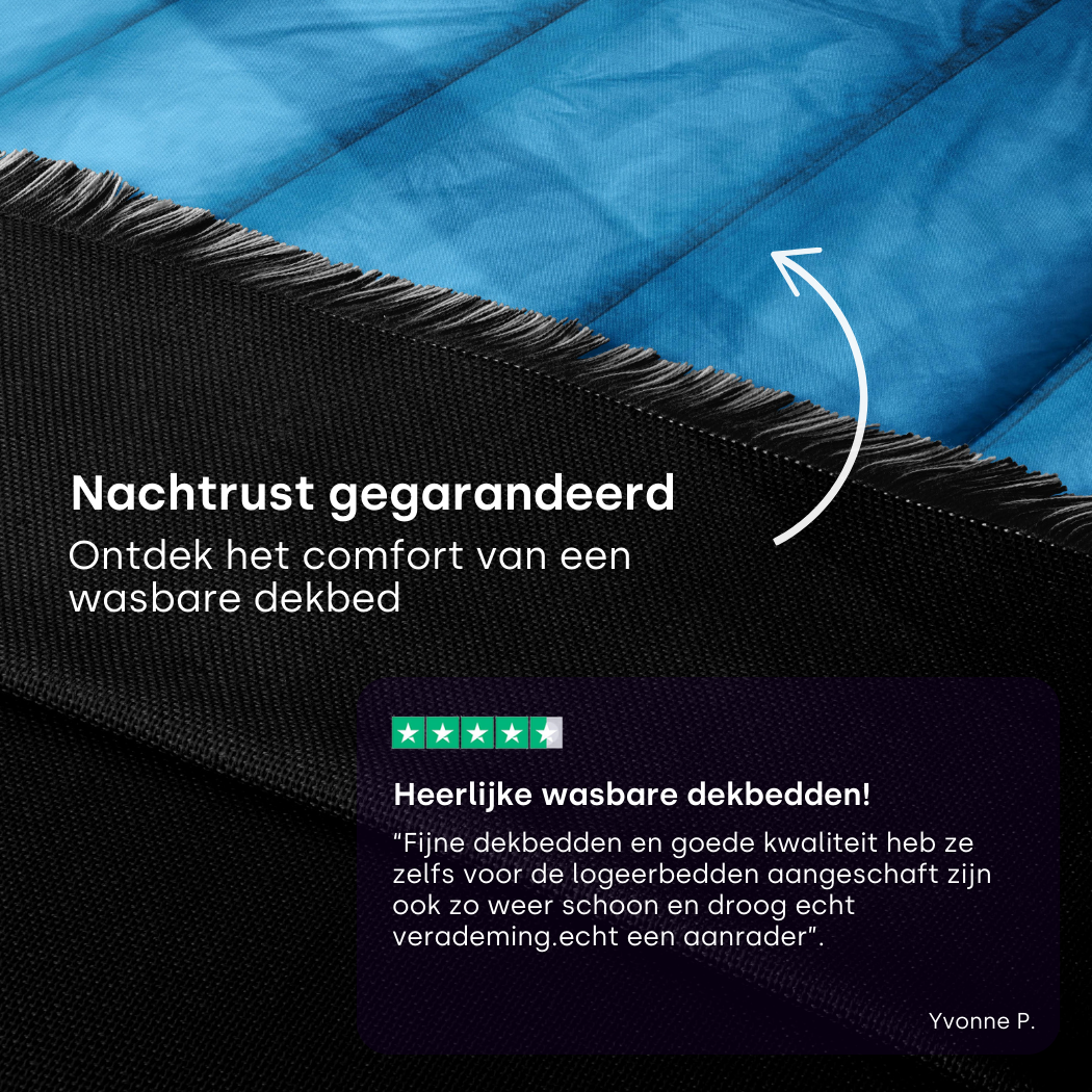 Bettdecke Ohne Bezug Mat Satijn™ Blau/Schwarz