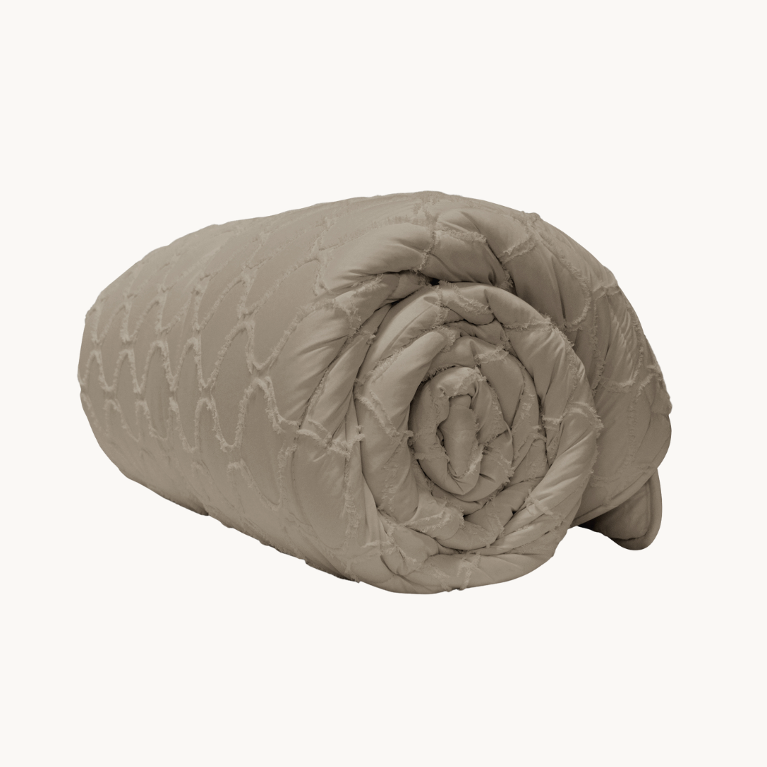 Bettdecke Ohne Bezug Japandi Curve Taupe