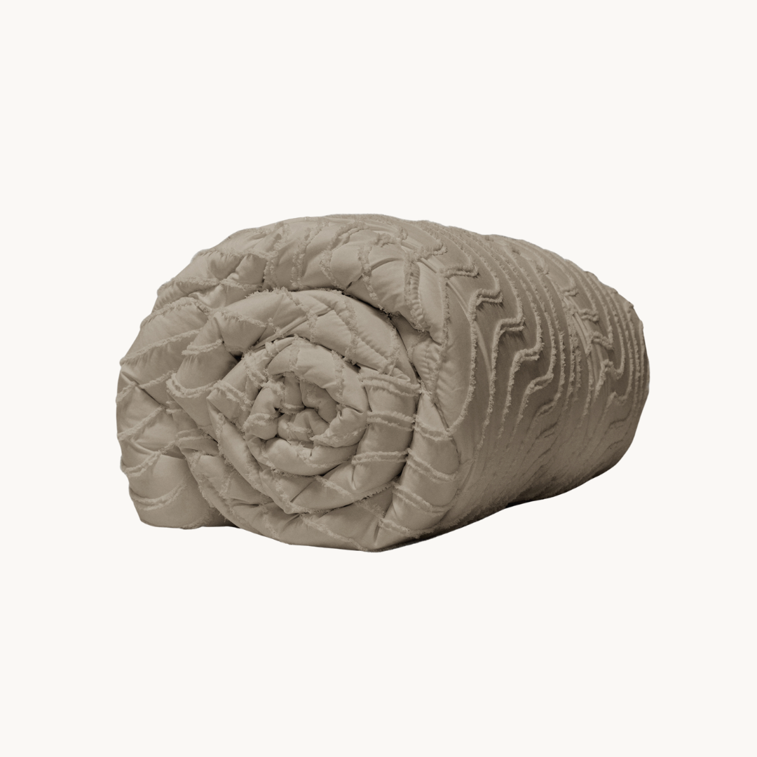 Bettdecke Ohne Bezug Japandi Waves Taupe