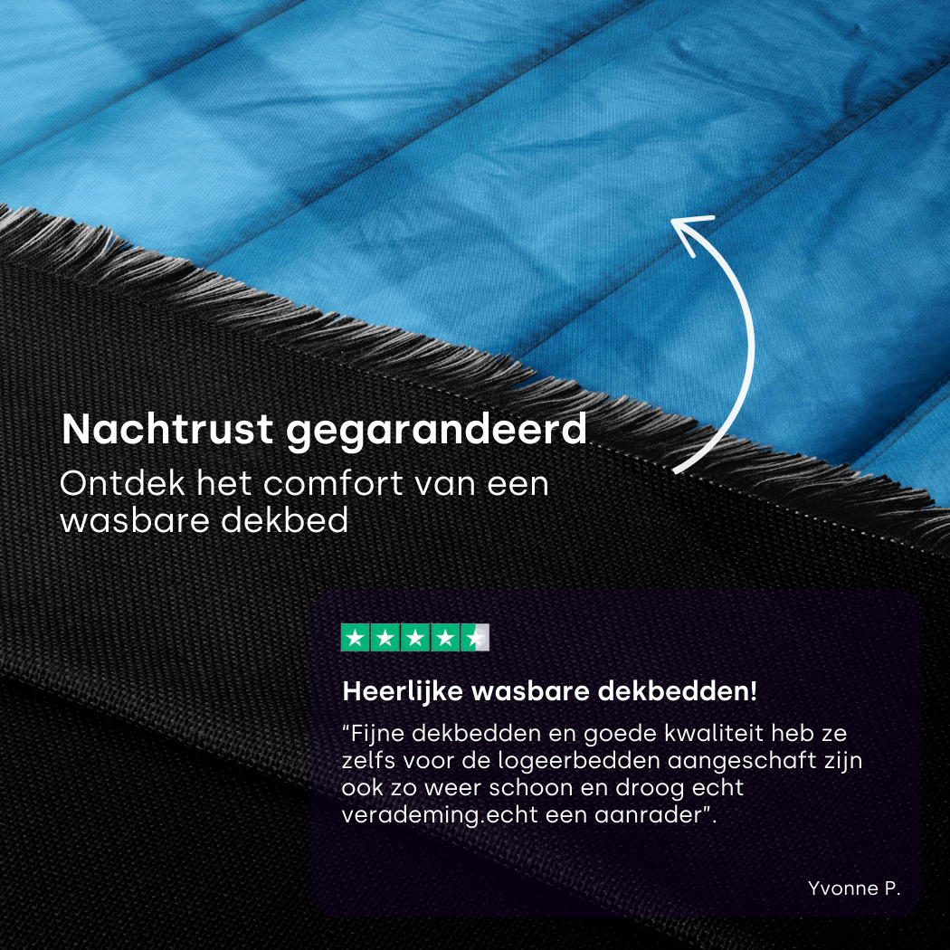 Bettdecke Ohne Bezug 2-in-1 Mat Satijn™ Blau