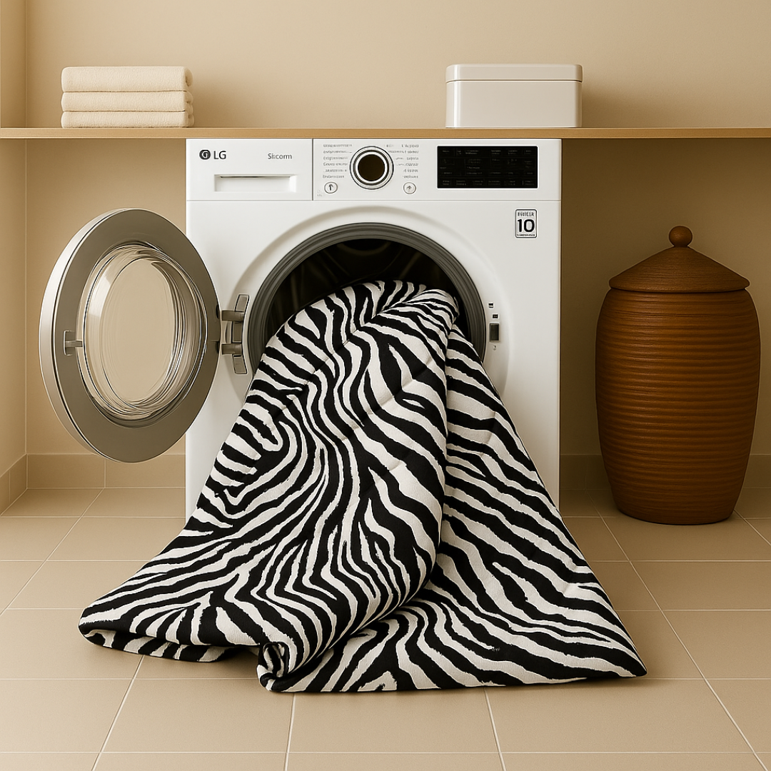 Bettdecke Ohne Bezug Matt-Satin Tiger Black Silver