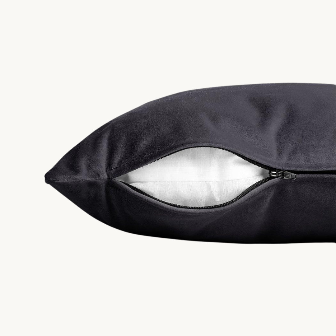 Kissenbezüge Velvet Earl Grey 60x70 cm – 2er-Pack