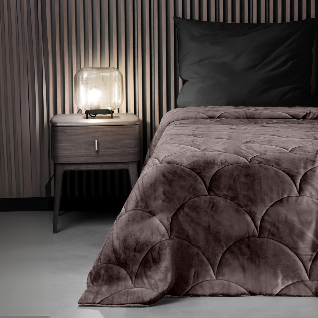 Bettdecke ohne Bezug Velvet™ Taupe / Braun