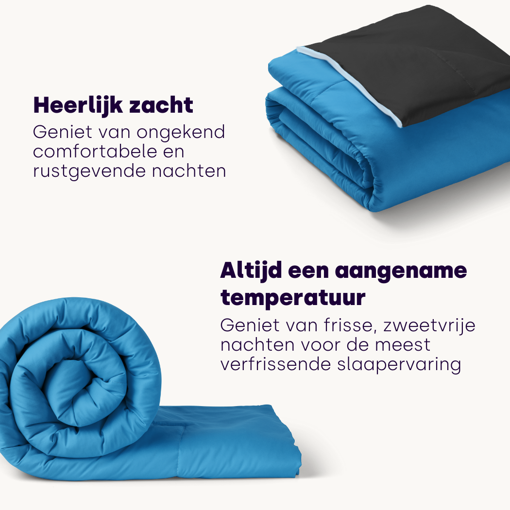 Bettdecke Ohne Bezug Mat Satijn™ Blau/Schwarz