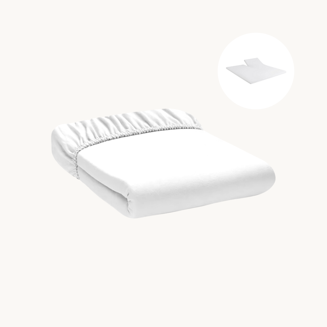 Splittopper Spannbettlaken Jersey Premium Pure White