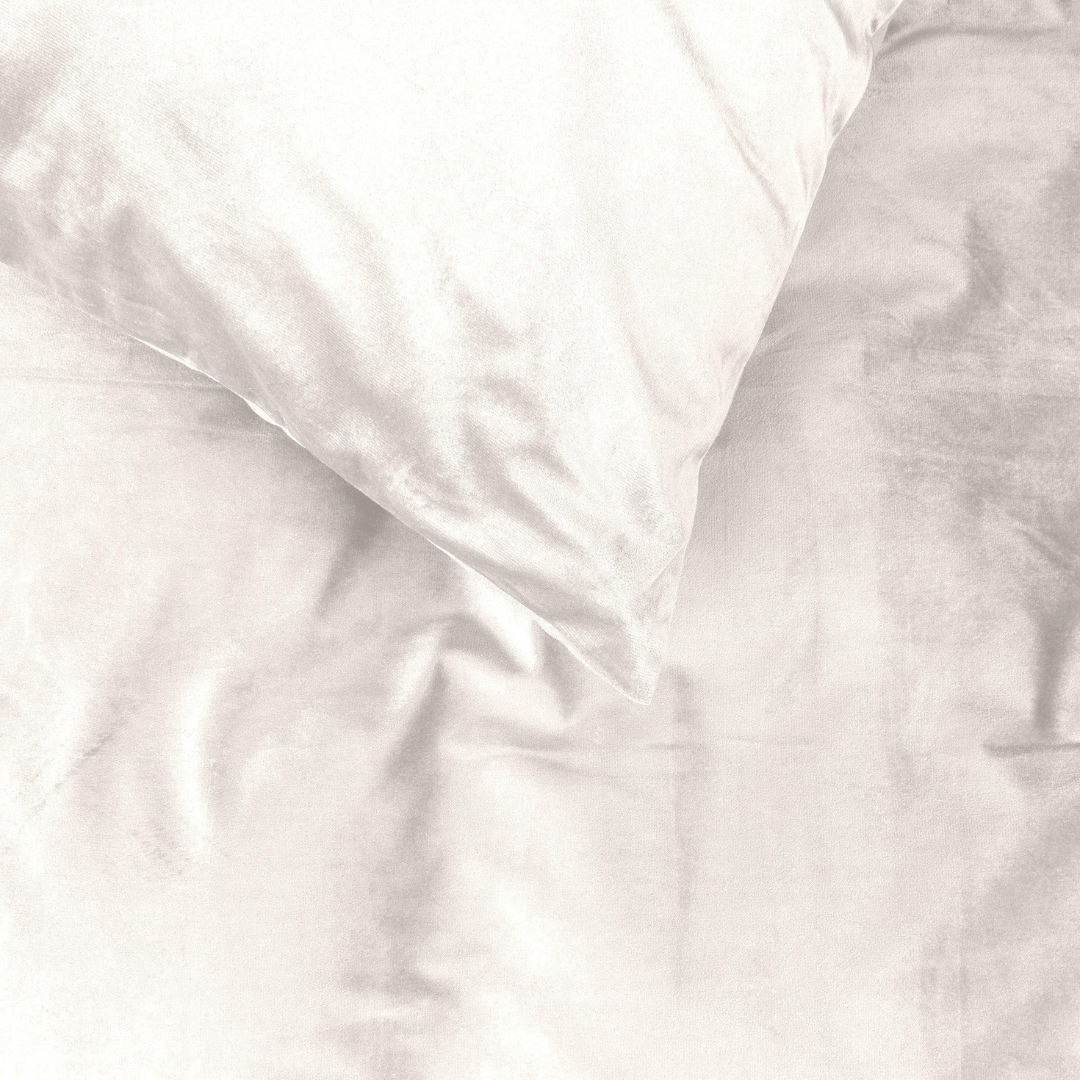 Kissenbezüge Velvet Perlweiß 60x70 cm – 2er-Pack