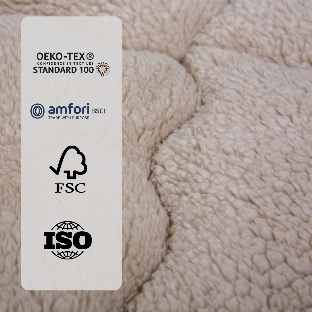 Bettdecke ohne Bezug Teddy™ in Taupe Grau