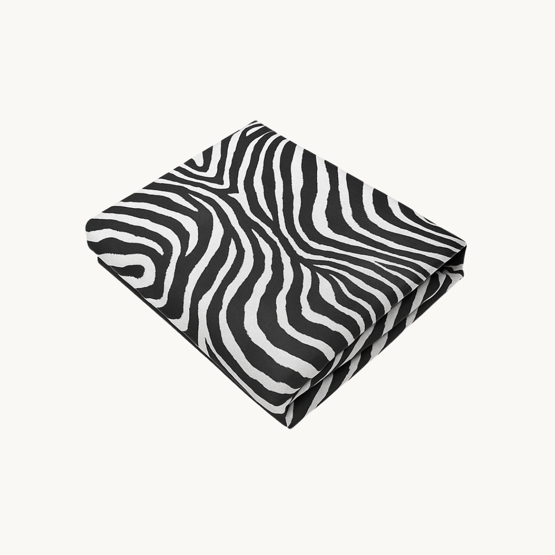 Kissenbezüge Matt Satin Tiger Black Silver 60x70 cm 2er-Pack