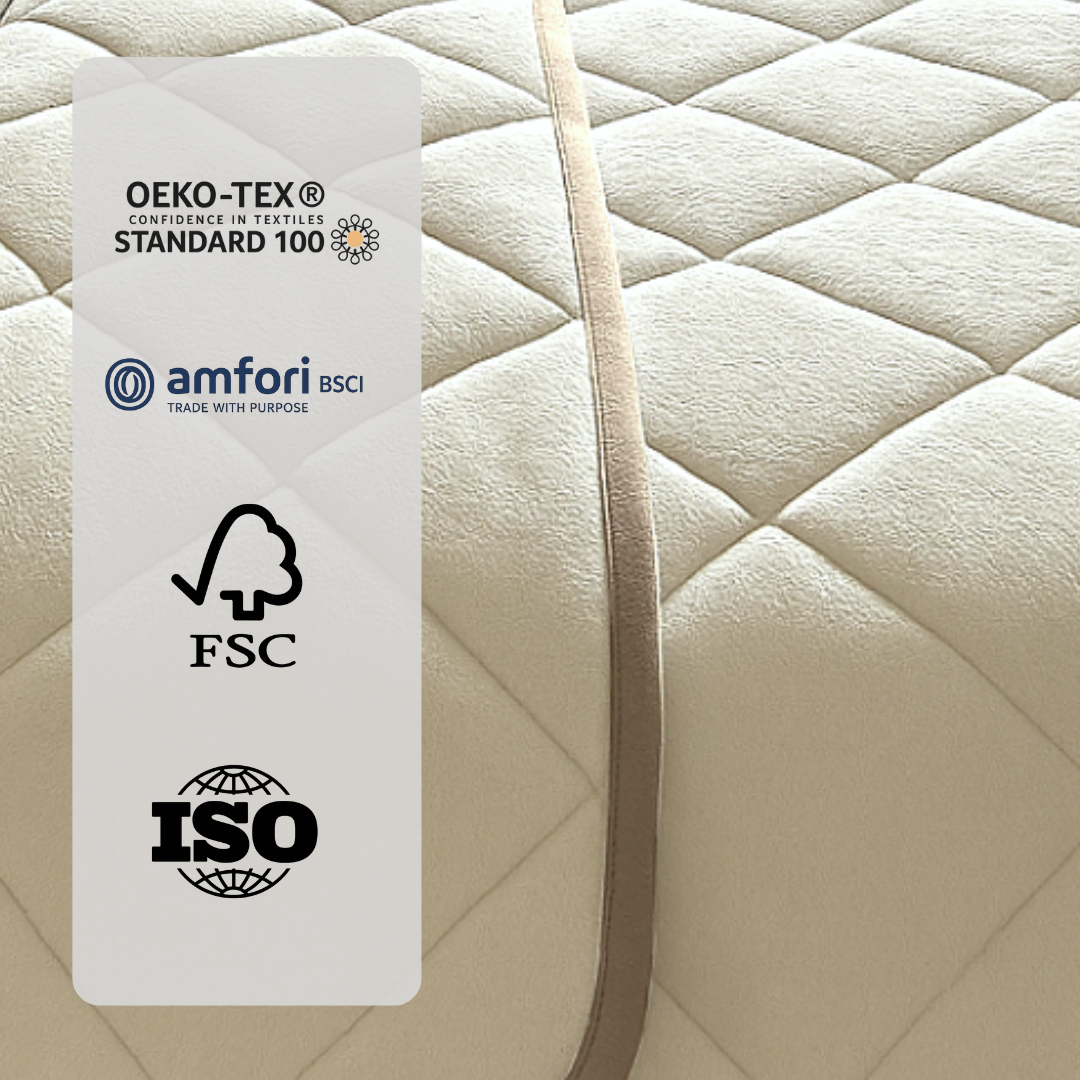 Bettdecke ohne Bezug aus Soft-Fleece-Flanell in Pearl White mit Taupe-/Grau-Paspel