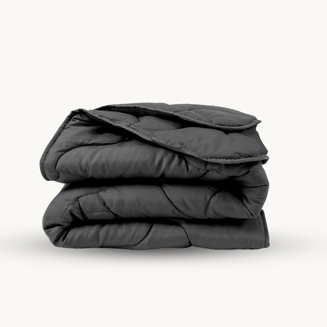 Bettdecke Ohne Bezug Matt Satin Anthrazit (220 cm Länge)