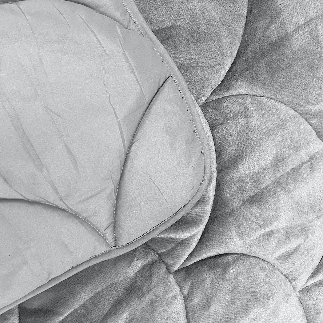 Bettdecke ohne Bezug Velvet™ Steingrau