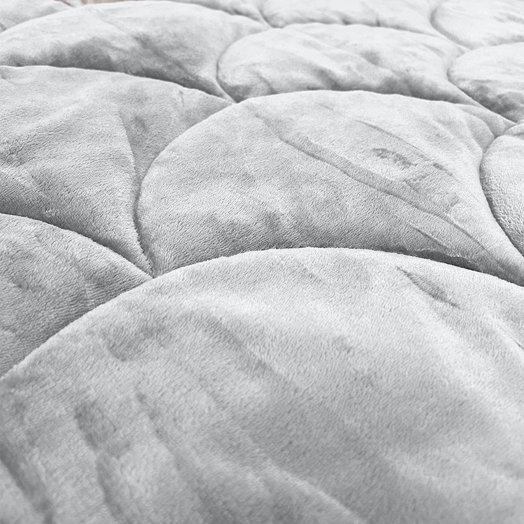 Bettdecke ohne Bezug Velvet™ Steingrau