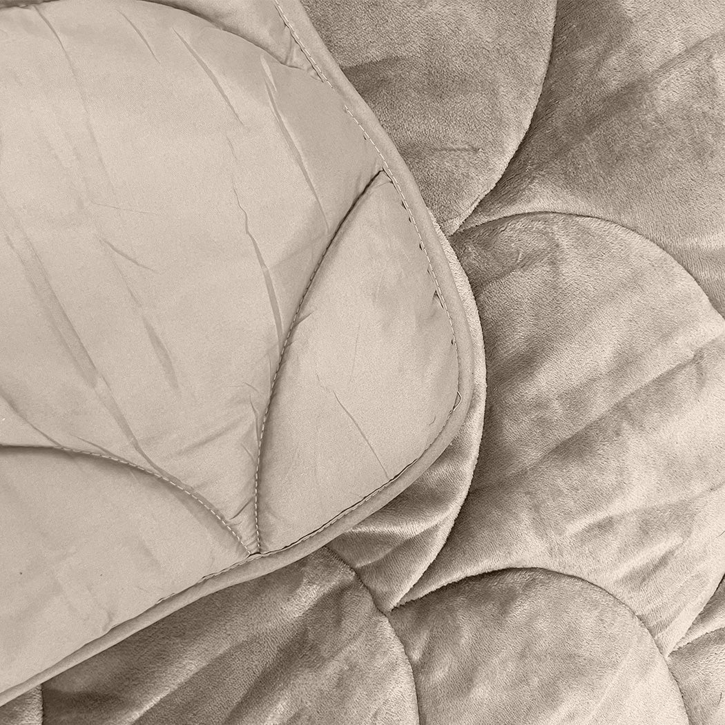 Bettdecke ohne Bezug Velvet™ Taupe / Grau
