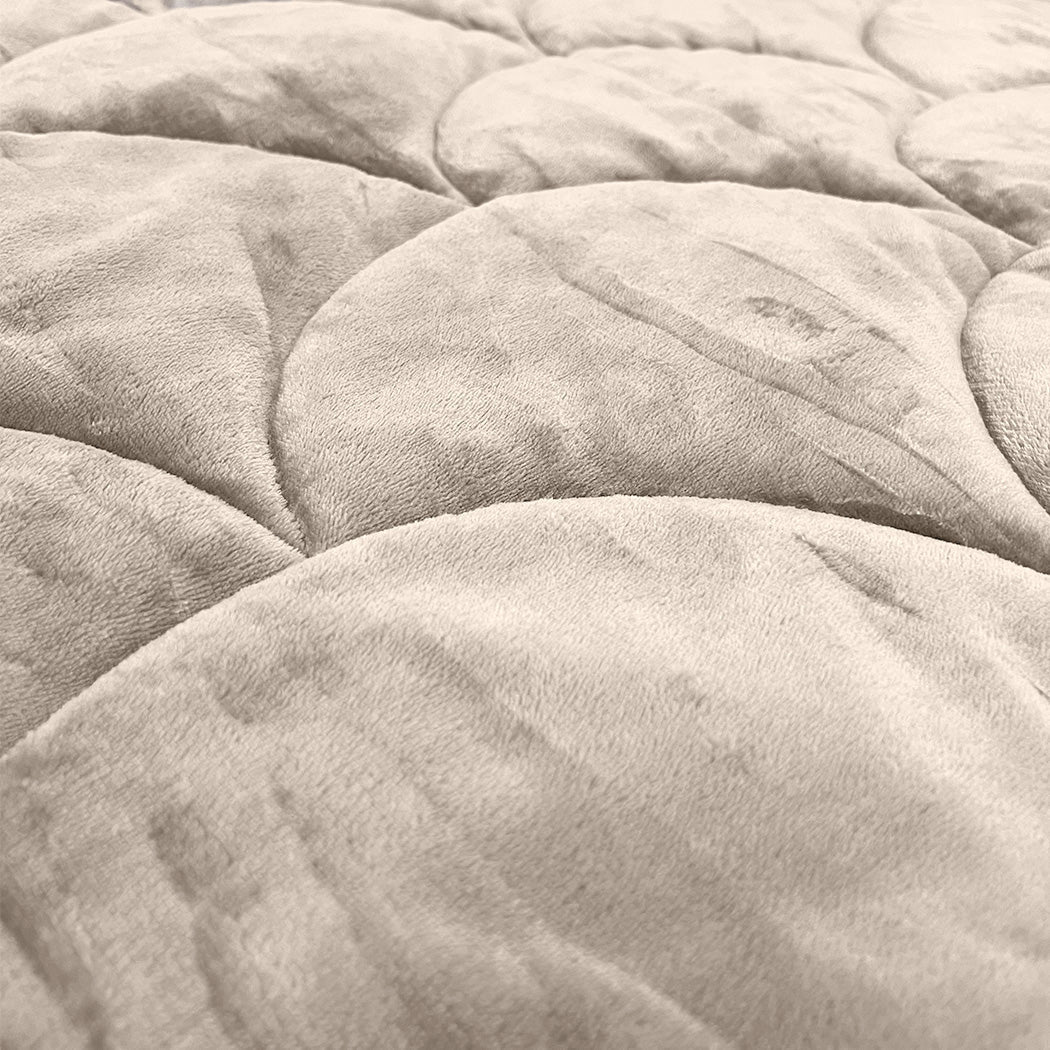 Bettdecke ohne Bezug Velvet™ Taupe / Grau