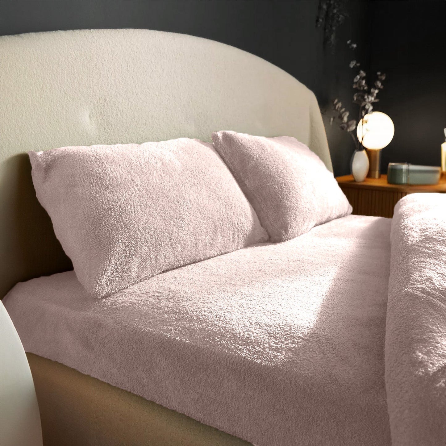 Matratzen-Spannbettlaken Teddy – Blush Pink