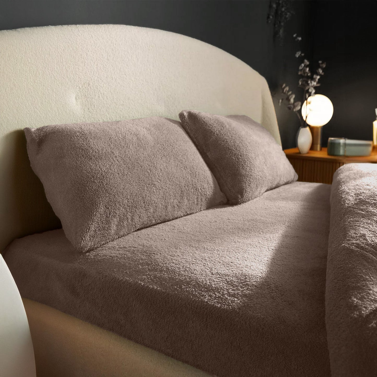 Matratzen-Spannbettlaken Teddy – Iced Coffee Taupe