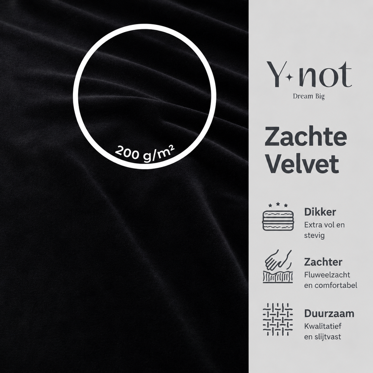 Matratzen-Spannbettlaken Velvet Jet Black