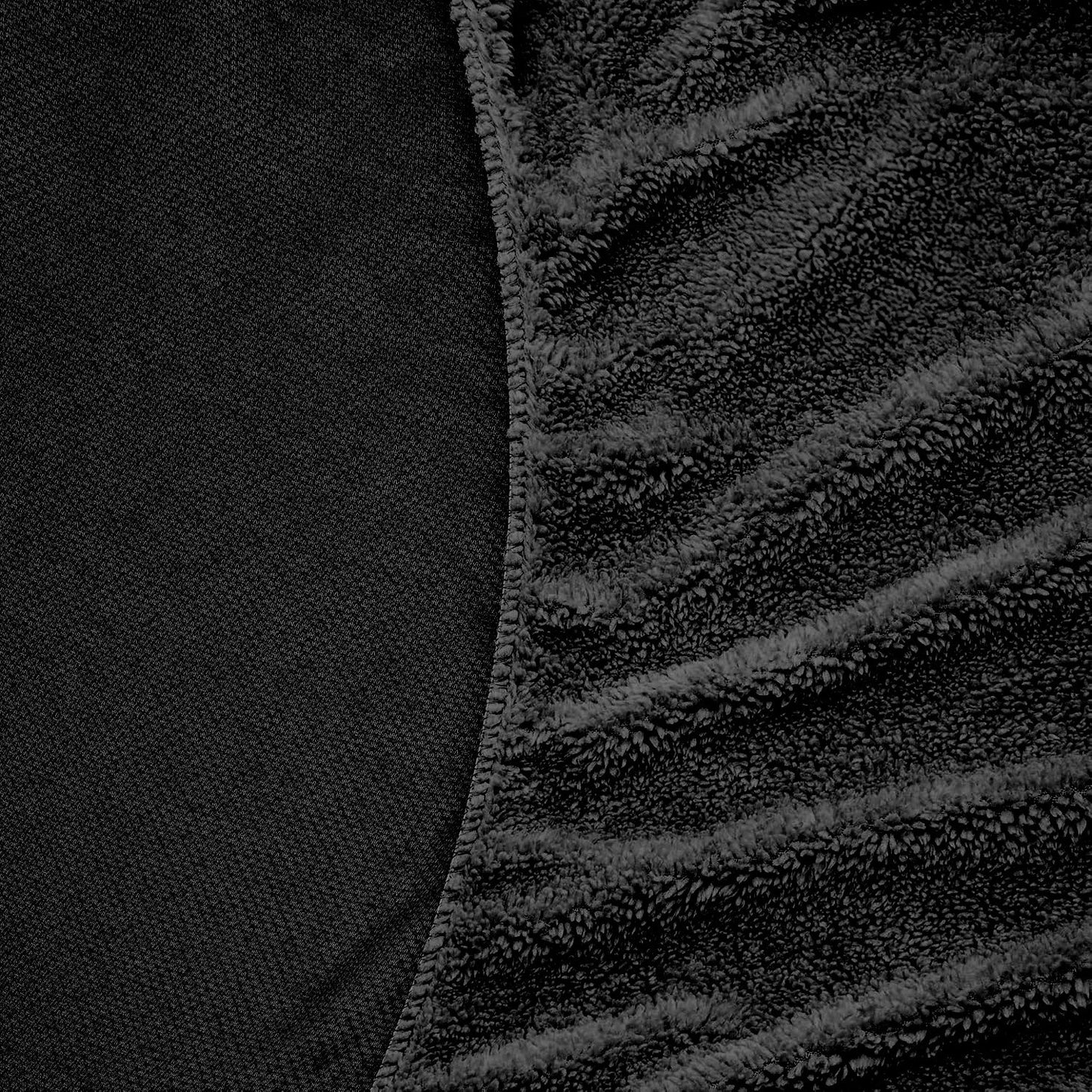 Matratzen-Spannbettlaken Teddy – Jet Black