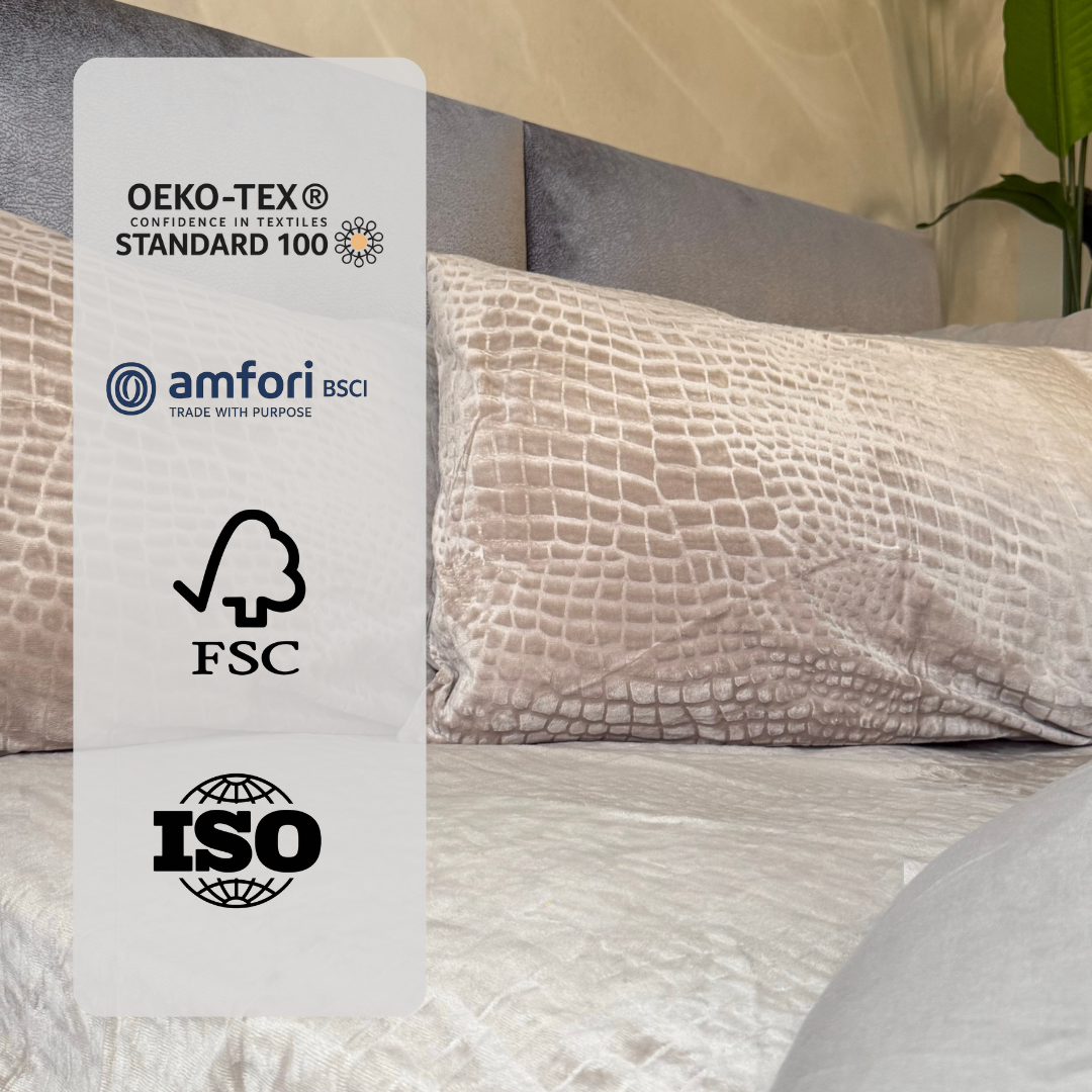 Bettdecke Ohne Bezug Samt Snake Skin Desert Taupe