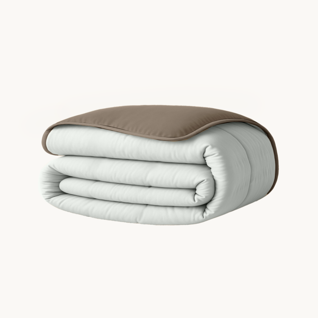 Bettdecke ohne Bezug Mat Satin™ Taupe / Grau