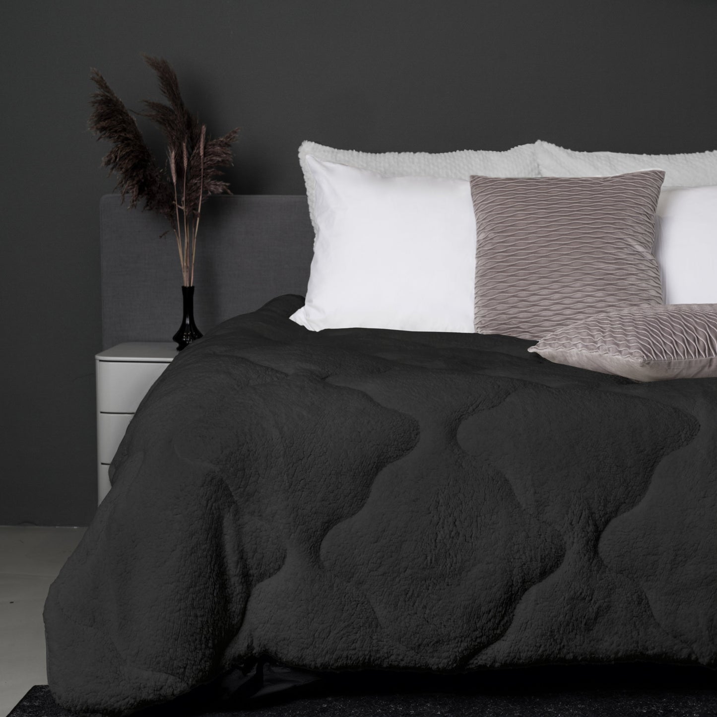 Teddy™ Decke ohne Bezug – Earl Grey Anthrazit
