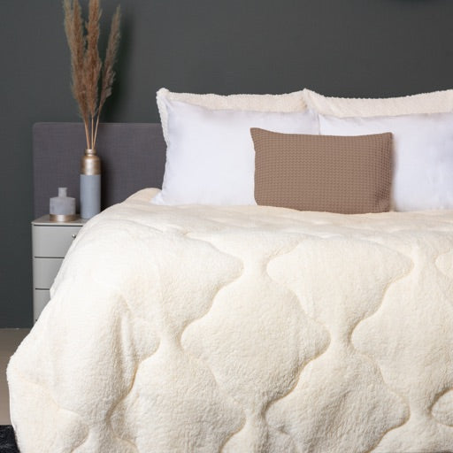 Teddy™ Decke ohne Bezug – Cappuccino Weiß
