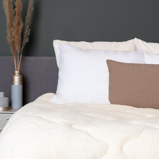 Teddy™ Decke ohne Bezug – Cappuccino Weiß