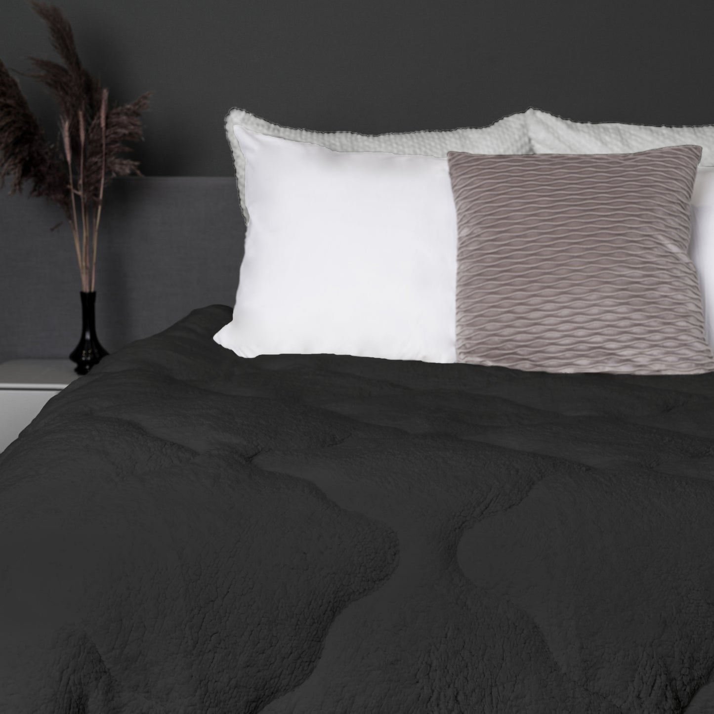 Teddy™ Decke ohne Bezug – Earl Grey Anthrazit
