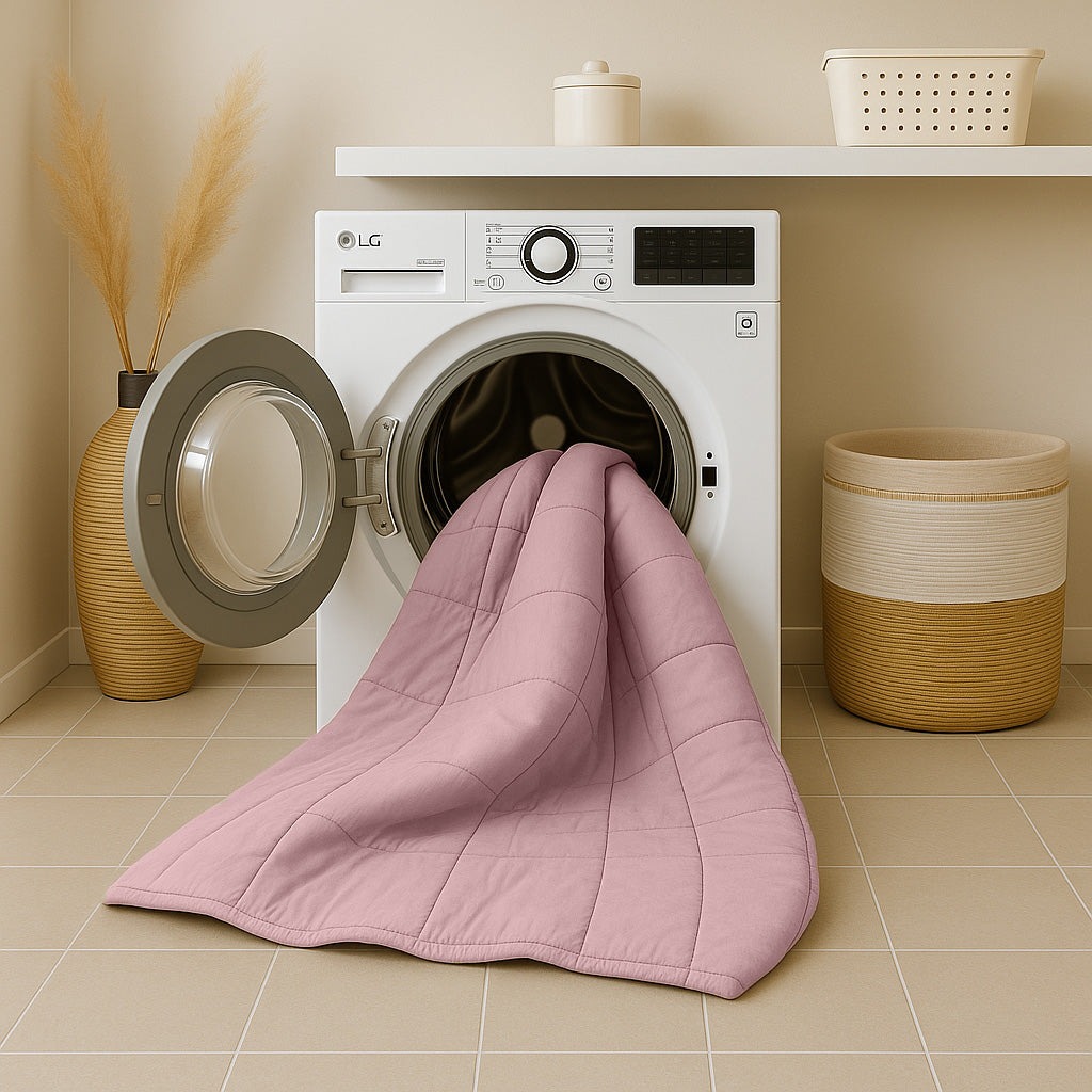 Bettdecke ohne Bezug Stone Washed Rosa