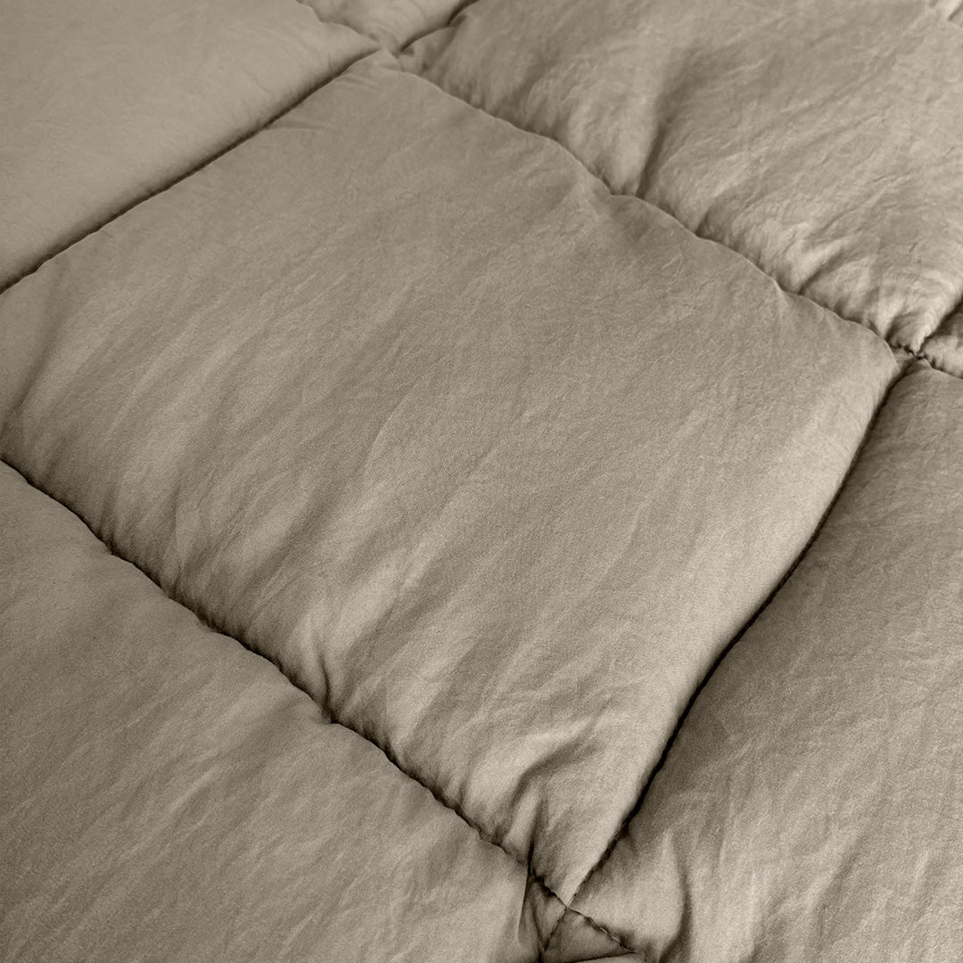 Bettdecke ohne Bezug Stone Washed Taupe