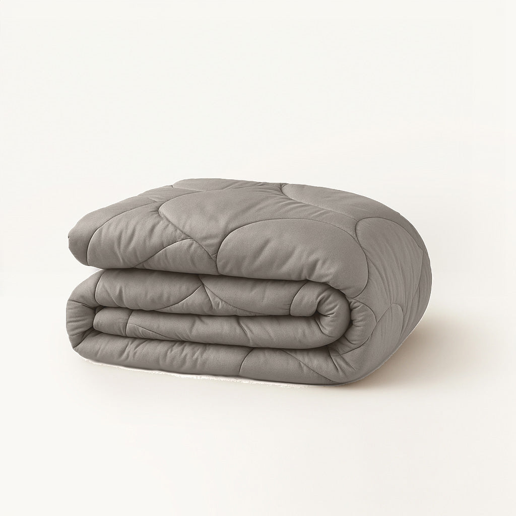 Bettdecke ohne Bezug Matt Satin™ Taupe / Grau