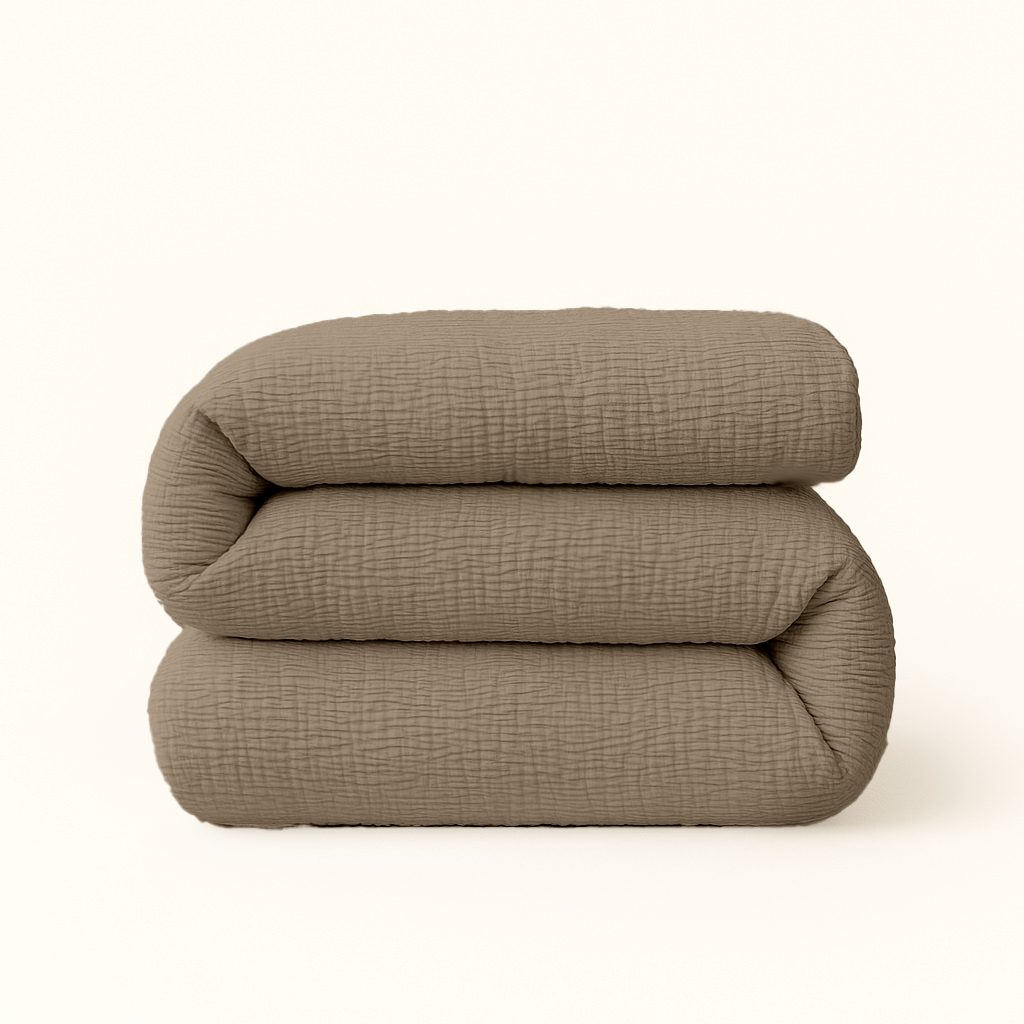 Bettdecke Ohne Bezug Micro-Musselin Taupe