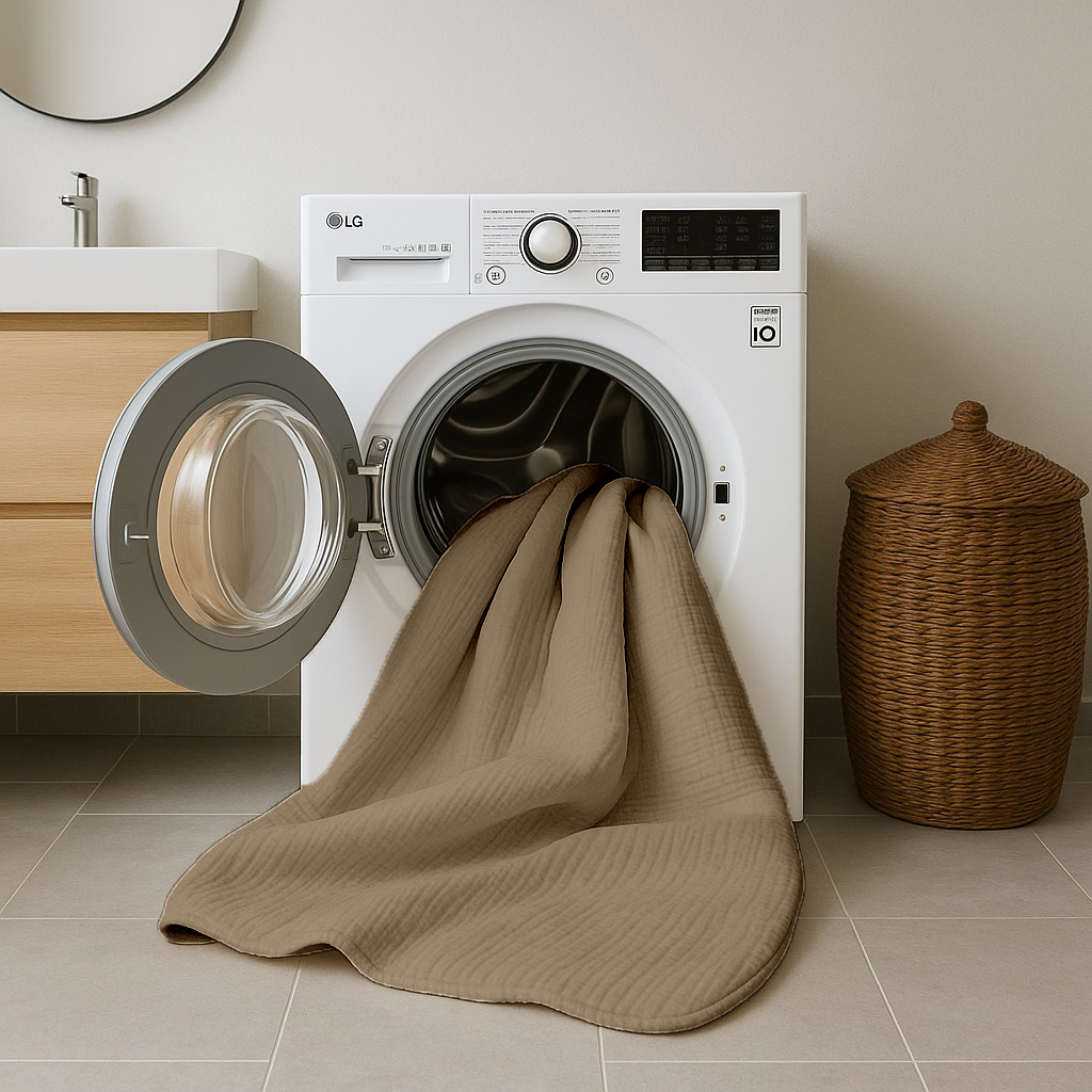 Bettdecke Ohne Bezug Micro-Musselin Taupe